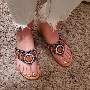 Naughty Monkey Embellished Sandles